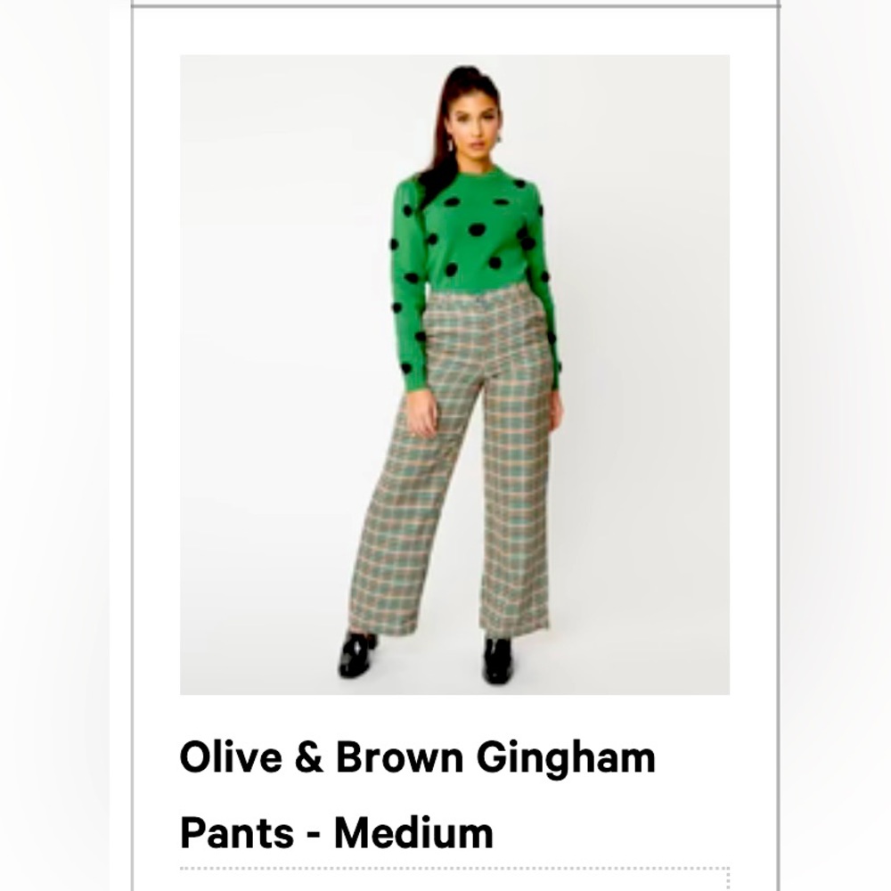 Plaid pants; never worn from Spain